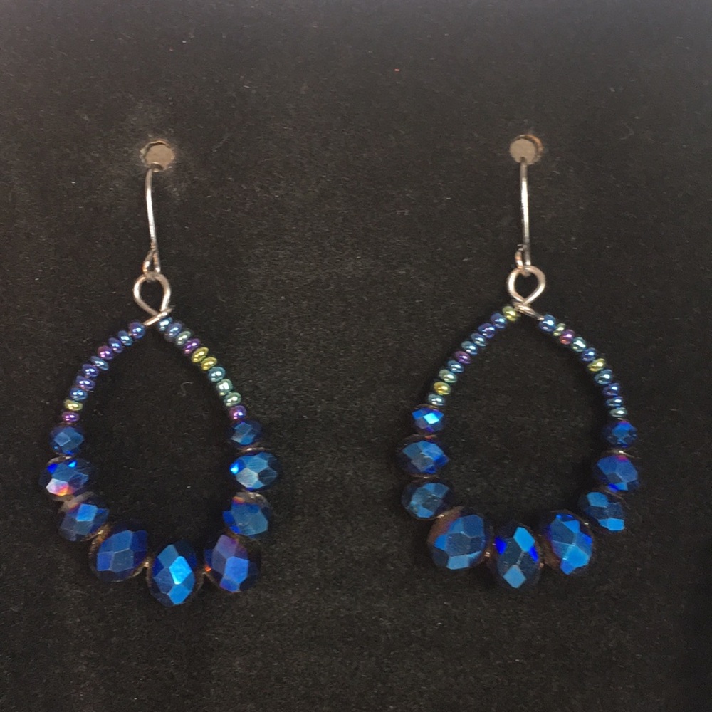 NEW!! GORGEOUS COBALT Necklace & Earrings Set!! - Picture 2 of 4